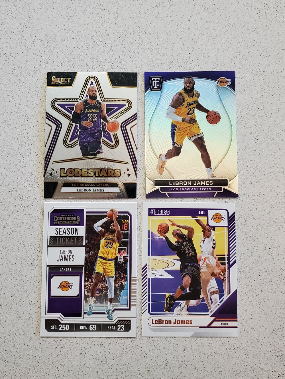 LeBron James Los Angeles Lakers Trading Card Set
